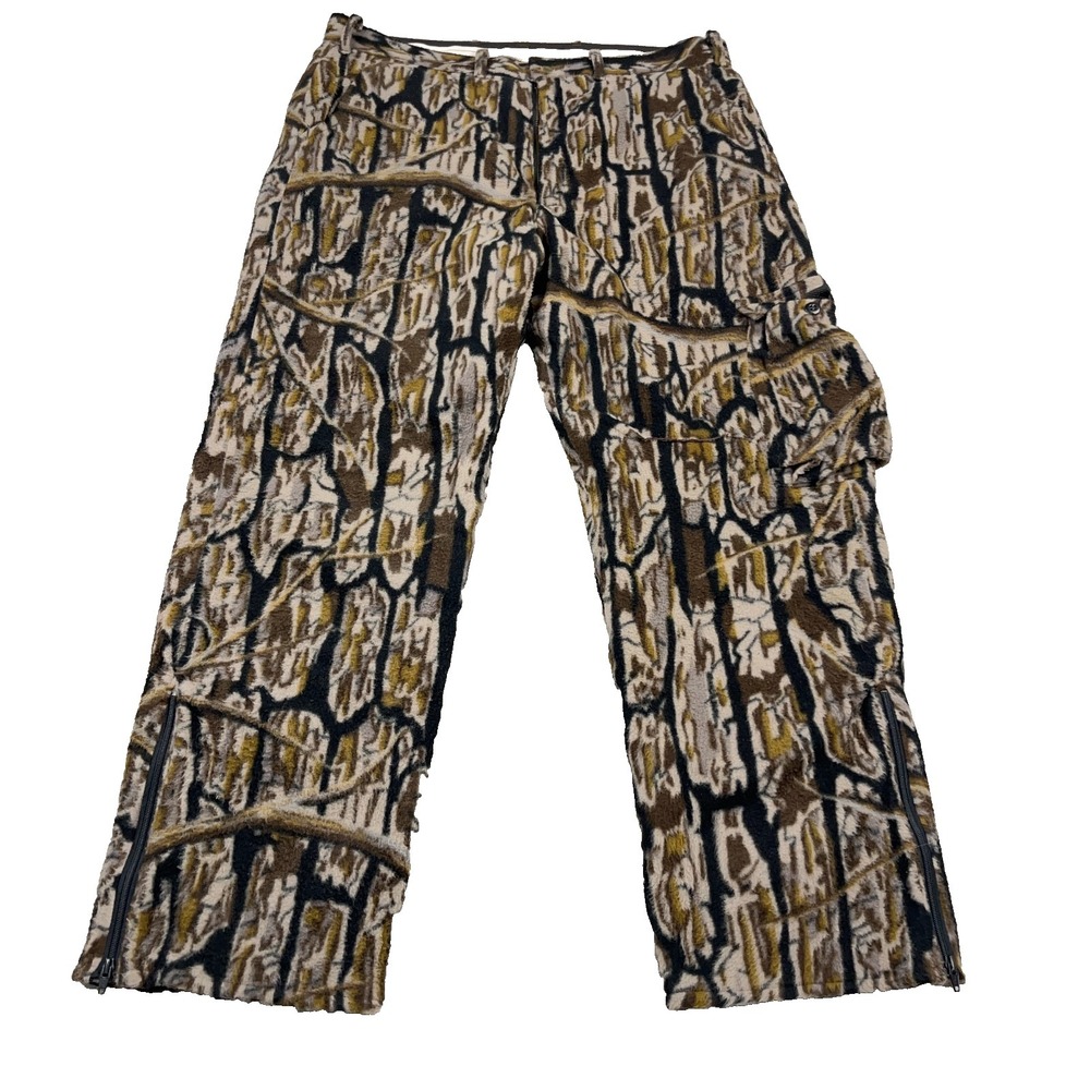 Vintage Cabelas Dry Plus Fleece Camo Pants Mens 40x31 Cargo 80s 90s USA